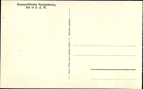 Ak Morgenröthe Rautenkranz, Blick auf Häuser