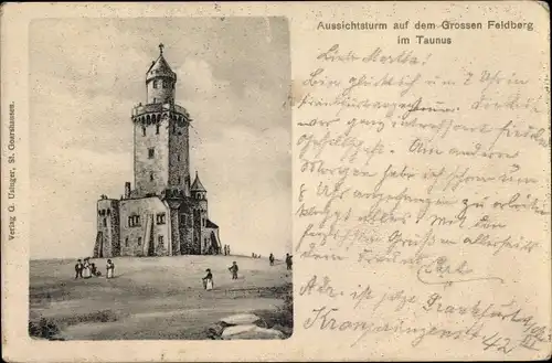 Ak Niederreifenberg Schmitten im Taunus, Großer Feldberg, Aussichtsturm