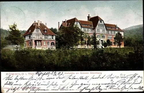Ak Römhild in Thüringen, Heilstätte am Großen Gleichberg