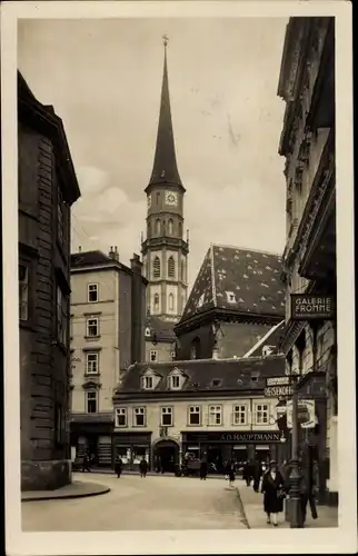 Ak Wien 1. Innere Stadt Österreich, Stallburggasse und Michaelerkirche, Galerie Fromme