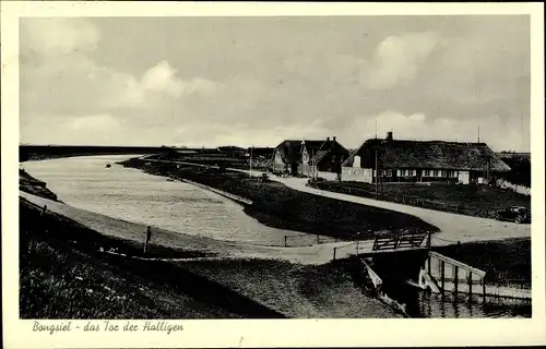 Ak Bongsiel Ockholm in Nordfriesland, Tor der Halligen