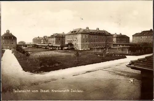 Ak Zwickau in Sachsen, Staatl. Krankenstift