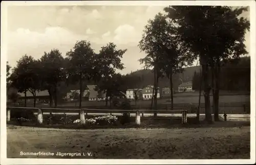 Ak Jägersgrün Muldenhammer im Vogtland, Teilansicht