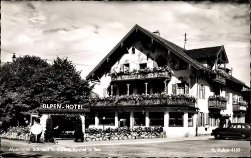 Ak Kochel am See in Oberbayern, Alpenhotel Schmied