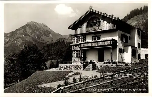 Ak Oberaudorf im Kreis Rosenheim Oberbayern, Cafe Hummelei, Brünnstein