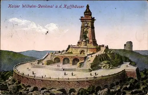 Ak Steinthaleben Kyffhäuserland in Thüringen, Kyffhäuser, Kaiser Wilhelm Denkmal