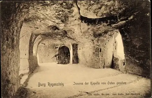 Ak Blankenburg am Harz, Burg Regenstein, Inneres Kapelle