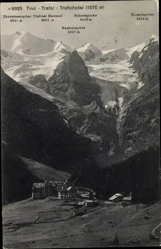 Ak Trafoi Südtirol, Trafoihotel, Schneeglocke, Gletscher, Nashornspitze
