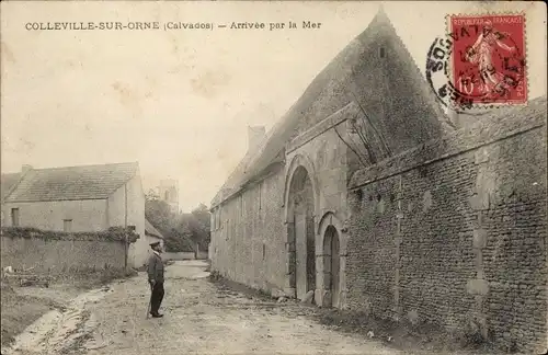 Ak Colleville sur Orne Calvados, Arrivee par la Mer