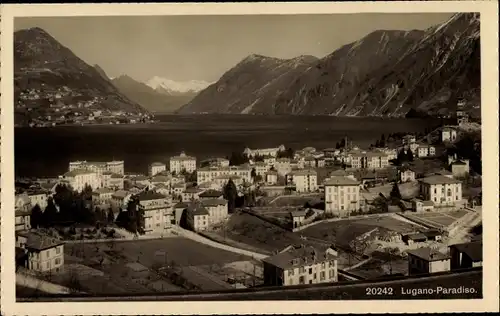 Ak Paradiso Lugano Kanton Tessin, Blick auf den Ort