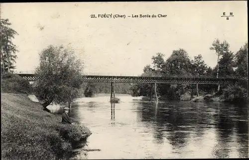 Ak Foëcy Cher, Les Bords du Cher