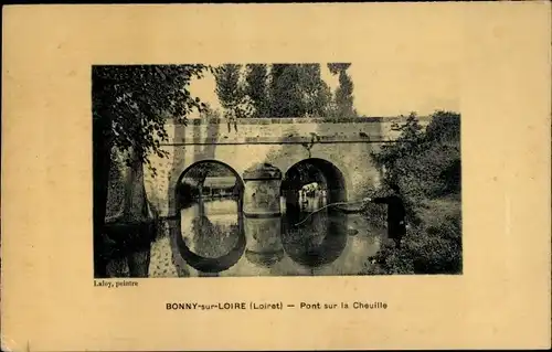 Ak Bonny sur Loire Loiret, Pont sur la Cheuille