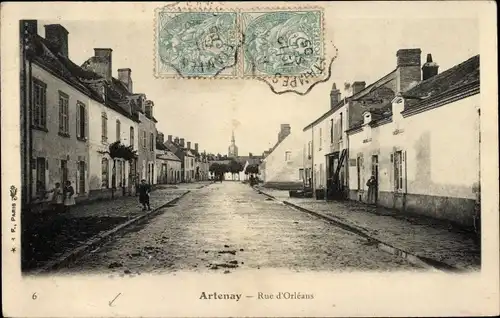 Ak Artenay Loiret, Rue d'Orleans