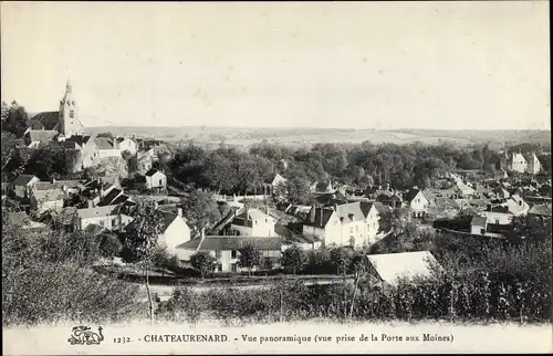 Ak Chateaurenard Loiret, Vue panoramique, vue prise de la Porte aux Moines