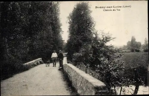 Ak Bonny sur Loire Loiret, Chemin du Val