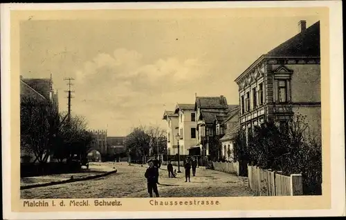 Ak Malchin in Mecklenburg, Chausseestraße