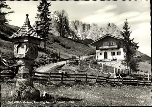 Ak Gasteig in Tirol, Der wilde Kaiser, Gebäude