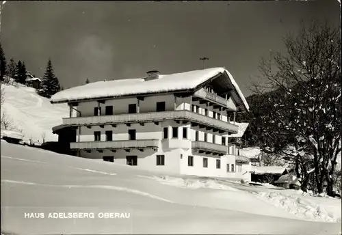Ak Oberau Wildschönau Tirol, Haus Adelsberg, Winteransicht