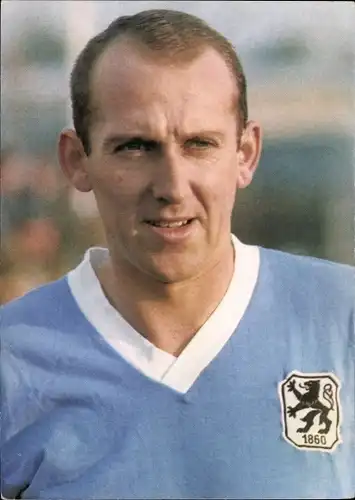 Ak Fußballer Peter Grosser, TSV 1860 München, Aral Sammelbild