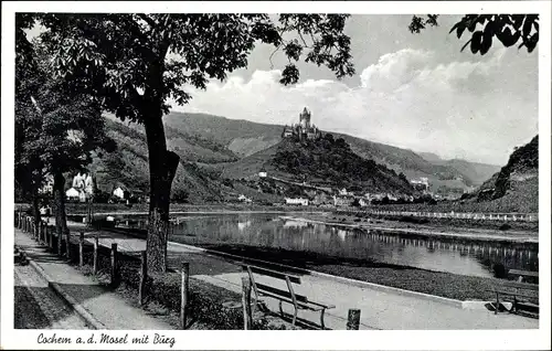 Ak Cochem an der Mosel, Blick zur Burg