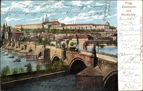 Ak Praha Prag Tschechien, Kleinseite, Hradschin