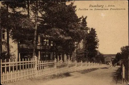 Ak Rumburk Rumburg Region Aussig, Pavillon im Sanatorium Frankenstein