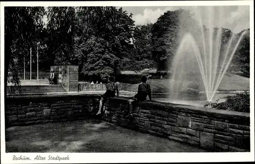Ak Bochum im Ruhrgebiet, Alter Stadtpark