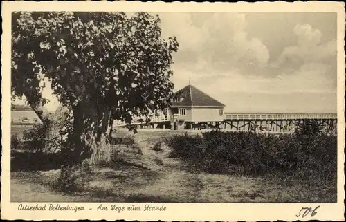 Ak Ostseebad Boltenhagen, Strandweg, Landungsbrücke