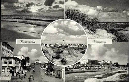 Ak Nordseebad Wangerooge in Ostfriesland, Strand, Hotels, Strandstraße, Panorama