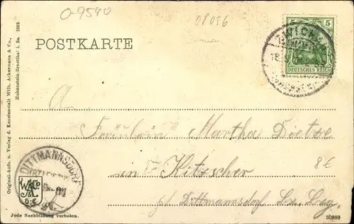 Ak Zwickau in Sachsen, Paradiesbrücke, Ebertschlösschen