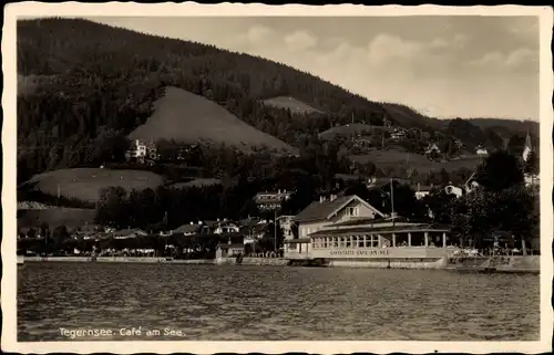 Ak Tegernsee in Oberbayern, Cafe am See