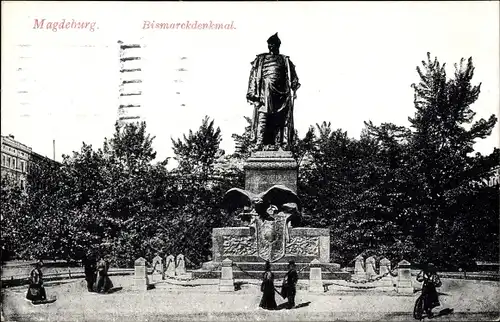 Ak Magdeburg an der Elbe, Bismarckdenkmal