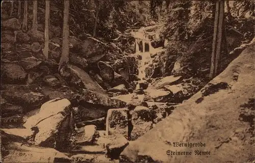 Ak Wernigerode am Harz, Steinernde Renne