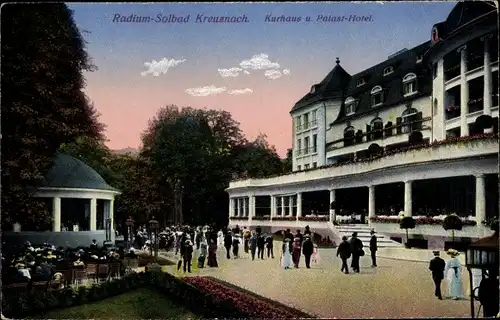 Ak Bad Kreuznach in Rheinland Pfalz, Kurhaus und Palast Hotel