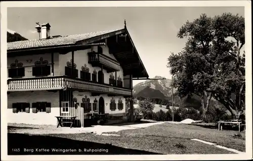 Ak Ruhpolding in Oberbayern, Berg Kaffee Weingarten, Gasthaus