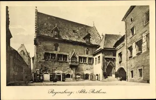 Ak Regensburg an der Donau Oberpfalz, Altes Rathaus