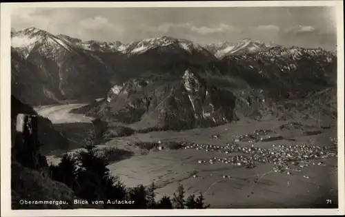 Ak Oberammergau in Oberbayern, Blick vom Aufacker