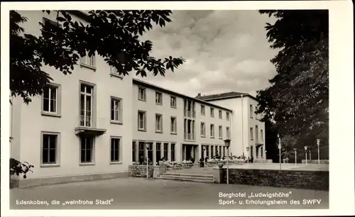 Ak Edenkoben an der Haardt Pfalz, Berghotel Ludwigshöhe, Sport und Erholungsheim des SWFV