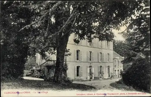 Ak Clinchamps sur Orne Calvados, Le Cartillage, Gebäude, Parkpartie