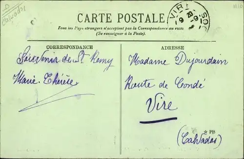 Ak Clécy Calvados, Flusspartie, Häuser