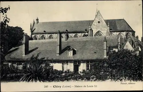 Ak Clery Loiret, Maison de Louis XI