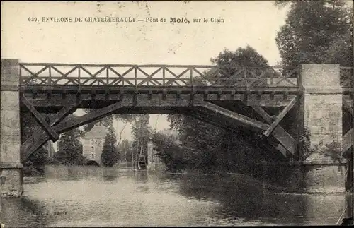 Ak Chatellereault Vienne, Pont de Mole, sur le Clain