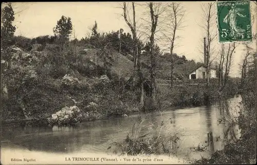 Ak La Trimouille Vienne, Vue de la prise d'eau