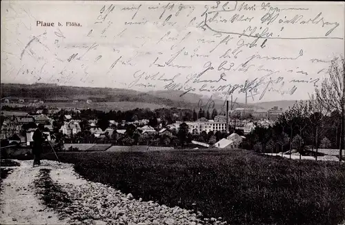 Ak Plaue Flöha in Sachsen, Gesamtansicht