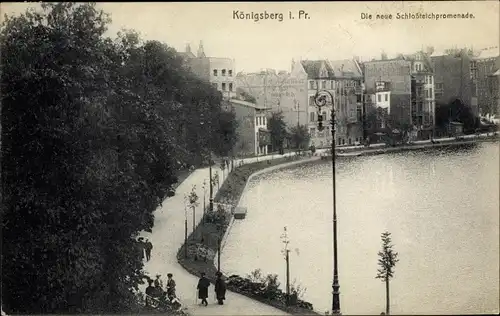 Ak Kaliningrad Königsberg Ostpreußen, Schlossteichpromenade