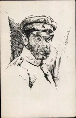 Künstler Ak Bauer, Karl, Leutnant Dehmel, Portrait