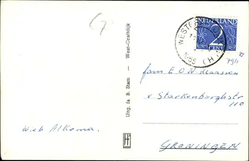 Ak Westgrafdijk Nordholland, Ned Herv Kerk