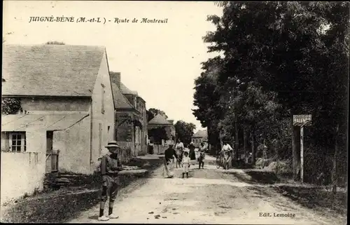 Ak Juigné Bené Maine et Loire, Route de Montreuil