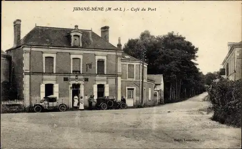 Ak Juigné Bené Maine et Loire, Cafe du Port