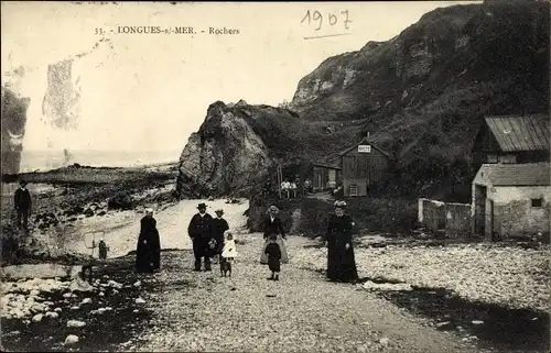 Ak Longues sur Mer Calvados, Rochers